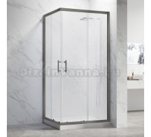 Душевой уголок Veconi Rovigo RV-27GM 100х80 см, профиль оружейная сталь, стекло прозрачное
