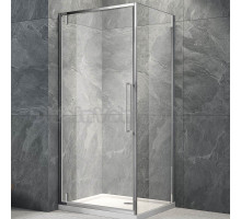 Душевой уголок Veconi Rovigo RV-033 80х80 см, профиль матовый хром, стекло прозрачное