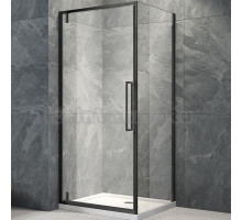 Душевой уголок Veconi Rovigo RV-033B 90х100 см, профиль матовый черный, стекло прозрачное