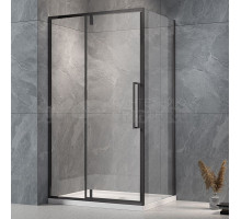 Душевой уголок Veconi Rovigo RV-034B 120х80 см, профиль матовый черный, стекло прозрачное