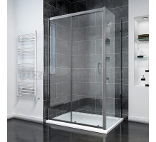 Душевой уголок Veconi Rovigo RV-055GM 140х70 см, профиль оружейная сталь, стекло прозрачное