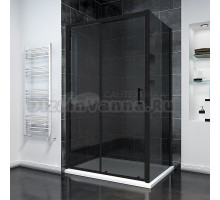 Душевой уголок Veconi Rovigo RV-055BT 140х70 см, профиль матовый черный, стекло тонированное
