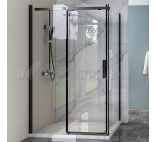 Душевой уголок Veconi Rovigo RV-070B 140х100 см, профиль матовый черный, стекло прозрачное