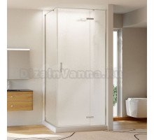 Душевой уголок Veconi Rovigo RV-073R/R 80х90 см, профиль матовый хром, стекло текстурное дождь