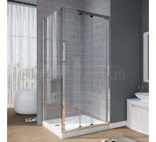 Душевой уголок Veconi Rovigo RV-028 90х70 см, профиль матовый хром, стекло прозрачное