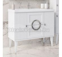 Тумба с раковиной ASB-Woodline Федерика 100 напольная, белая