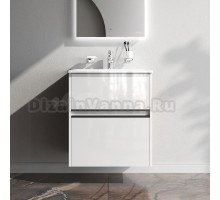 Тумба под раковину без столешницы AM.PM Sense 60 подвесная, 2 ящика, белый глянец