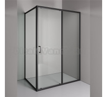 Душевой уголок Orange E23 14090TB 140х90 см, стекло прозрачное, профиль черный матовый