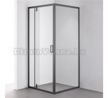 Душевой уголок Olive'S Duero DR-90CS-SW-GB 90х90 см, профиль черный, стекло прозрачное