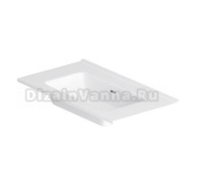 Мебельная раковина AM.PM Sense 81 накладная, глянцевая белая, прямоугольная, фарфор