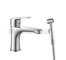 Смеситель для раковины с гигиенической лейкой WesnaArt NOVA NOV03-212, хром