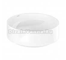 Накладная раковина Kludi RESA R 58CW1043 40 глянцевая белая, круглая, фаянс