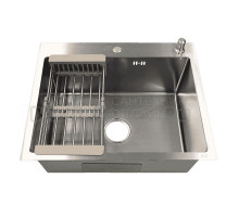 Комплект AZARIO Nicole AZS6050H нержавеющая сталь серебро соты, с дозатором и коландером