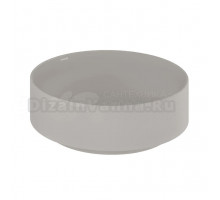 Накладная раковина Kludi RESA R 58CW10O2 40 матовая светло-серая, круглая, фаянс