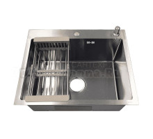 Комплект AZARIO Nicole AZS6050N нержавеющая сталь серебро, с дозатором и коландером