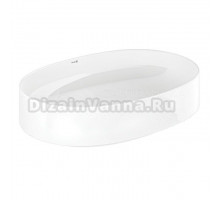 Накладная раковина Kludi RESA O 58CW2043 60 глянцевая белая, овальная, фаянс