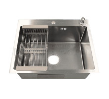 Комплект AZARIO Nicole AZS5050H нержавеющая сталь серебро соты, с дозатором и коландером