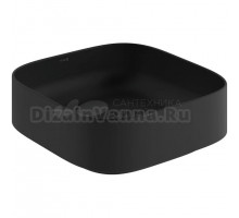 Накладная раковина Kludi RESA C 58CW3039 40 матовая черная, квадратная, фаянс