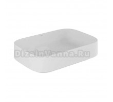 Накладная раковина Kludi RESA S 58CW4053 60 матовая белая, прямоугольная, фаянс