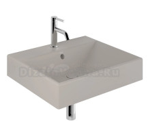 Раковина подвесная Kludi RESA 59WW61O2 61 матовая серая, прямоугольная, фаянс
