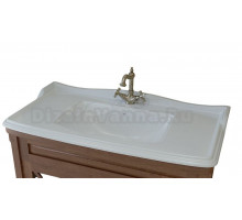 Мебельная раковина Caprigo Napoli 103 накладная, глянцевая белая, прямоугольная, фарфор