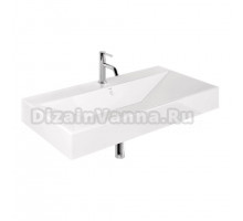 Раковина подвесная Kludi RESA 59WW10143 101 глянцевая белая, прямоугольная, фаянс