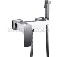 Гигиенический душ Gappo G2007-8 со смесителем, хром, белый