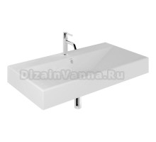 Раковина подвесная Kludi RESA 59WW10153 101 матовая белая, прямоугольная, фаянс