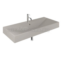 Раковина подвесная Kludi RESA 59WW121O2 121 матовая серая, прямоугольная, фаянс
