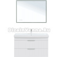 Мебель для ванной комнаты Aquanet Ирис new 100 подвесная, 2 ящика