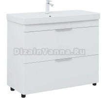 Тумба с раковиной Aquanet Ирис new 100 напольная, 2 ящика