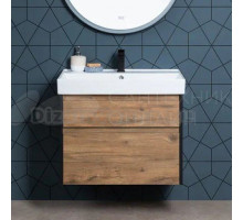 Тумба с раковиной Logan FOREST 75 подвесная, 2 ящика, дуб рустикальный