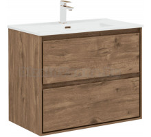 Тумба с раковиной Aquanet Милан 80 подвесная, дуб рустикальный