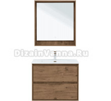 Мебель для ванной комнаты Aquanet Милан 80 подвесная, дуб рустикальный