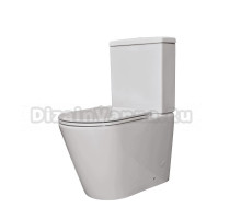 Унитаз-компакт напольный GID Cortado Tn2189 безободковый, с микролифтом, белый