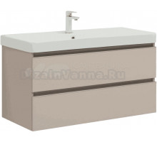 Тумба с раковиной Aquanet Вега 100 подвесная, бежевая