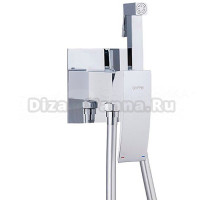 Гигиенический душ Gappo G07-8 G7207-8 со смесителем, С ВНУТРЕННЕЙ ЧАСТЬЮ, белый, хром