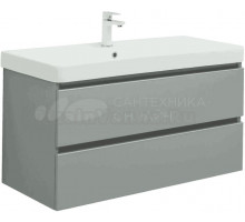 Тумба с раковиной Aquanet Вега 100 подвесная, мисти грин
