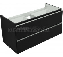 Тумба под раковину без столешницы Aquanet Вега 100 подвесная, черная