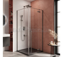 Душевой уголок Cezares Liner A-1 R 90х90 см, профиль оружейная сталь, стекло прозрачное