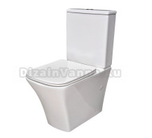 Унитаз-компакт напольный GID Cuadrado Tn2184 безободковый, с микролифтом, белый