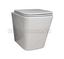 Унитаз приставной напольный GID Cuadrado TRS-264 безободковый, с микролифтом, белый