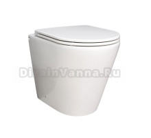 Унитаз приставной напольный GID Cortado TRS-263 безободковый, с микролифтом, белый