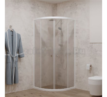 Душевой уголок Triton Ультра Щ0000064127 80х80 см, профиль белый глянец, стекло прозрачное