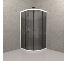 Душевой уголок Triton Грэй Щ0000066475 90х90 см, профиль белый, стекло серое