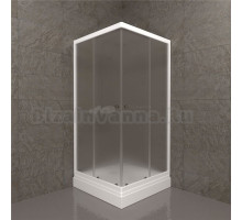 Душевой уголок Triton Вельвет-К Щ0000061815 90х90 см, профиль белый глянец, стекло матовое