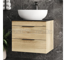 Тумба под раковину со столешницей Onika Легран 60 подвесная, дуб галифакс