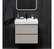 Тумба с раковиной Logan REEF 60 подвесная, 2 ящика, бежевая