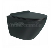 Унитаз подвесной Maretti Elena EA10PBM93-560 безободковый, с микролифтом, черный