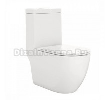 Унитаз-компакт напольный Maretti Elena EA10MNBM18-844 безободковый, с микролифтом, белый